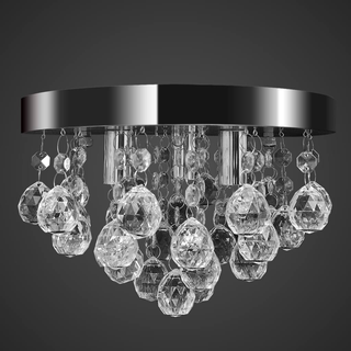 Pendant Ceiling Lamp Crystal Design Chandelier Chrome - Giant Lobelia