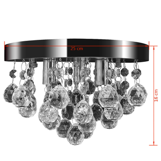 Pendant Ceiling Lamp Crystal Design Chandelier Chrome - Giant Lobelia