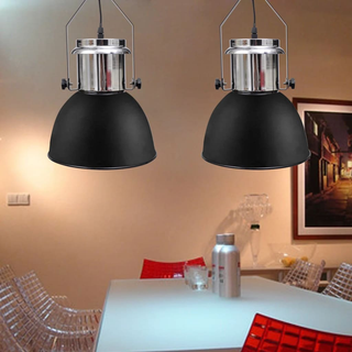 Ceiling Lamp 2 pcs Height-adjustable Modern Black Metal - Giant Lobelia