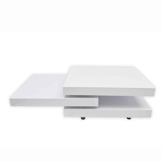 vidaXL Coffee Table 3 Tiers High Gloss White - Giant Lobelia