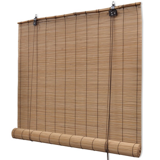 Brown Bamboo Roller Blinds 150 x 220 cm - Giant Lobelia