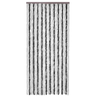 vidaXL Insect Curtain Grey and White 100x220 cm Chenille - Giant Lobelia