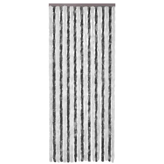 vidaXL Insect Curtain Grey and White 90x220 cm Chenille - Giant Lobelia