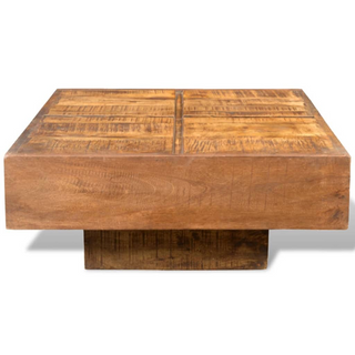 vidaXL Coffee Table Brown Square Solid Mango Wood - Giant Lobelia