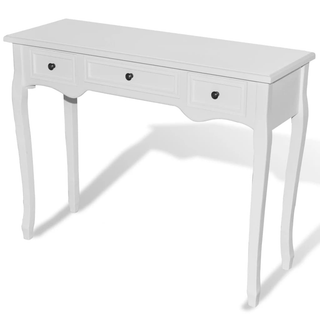 Dressing Console Table with Three Drawers White - Giant Lobelia