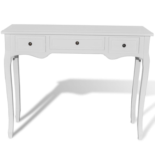 Dressing Console Table with Three Drawers White - Giant Lobelia