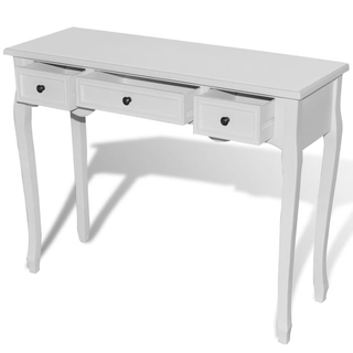 Dressing Console Table with Three Drawers White - Giant Lobelia