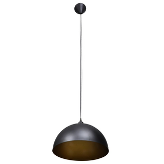 Ceiling Lamp 2 pcs Height-adjustable Semi-spherical Black - Giant Lobelia