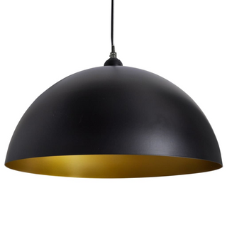 Ceiling Lamp 2 pcs Height-adjustable Semi-spherical Black - Giant Lobelia