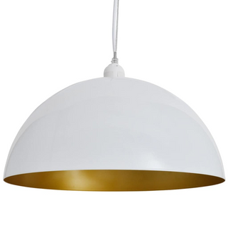 Ceiling Lamp 2 pcs Height-adjustable Semi-spherical White - Giant Lobelia