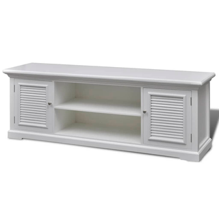 TV Stand White Wood - Giant Lobelia