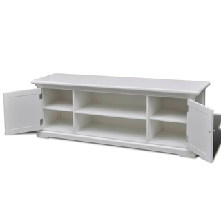 TV Stand White Wood - Giant Lobelia