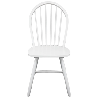 vidaXL Dining Chairs 4 pcs White Solid Rubber Wood - Giant Lobelia