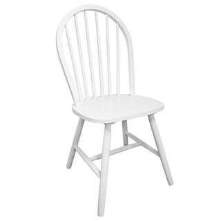 vidaXL Dining Chairs 4 pcs White Solid Rubber Wood - Giant Lobelia