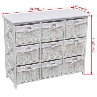 vidaXL Storage Cabinet Akron White - Giant Lobelia