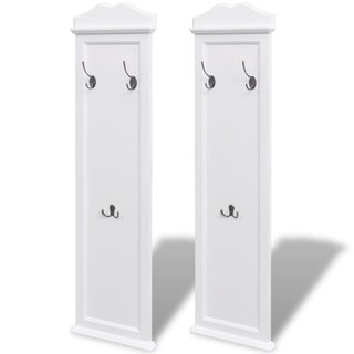 vidaXL Coat Racks 2 pcs White - Giant Lobelia