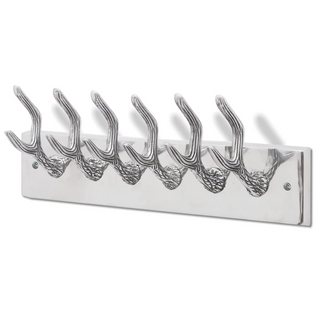 Aluminium Wardrobe Hook Coat Rack Hat/Tie Hanger Silver - Giant Lobelia