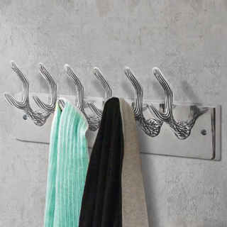 Aluminium Wardrobe Hook Coat Rack Hat/Tie Hanger Silver - Giant Lobelia