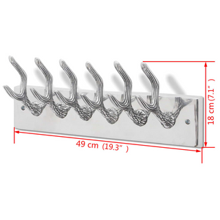 Aluminium Wardrobe Hook Coat Rack Hat/Tie Hanger Silver - Giant Lobelia