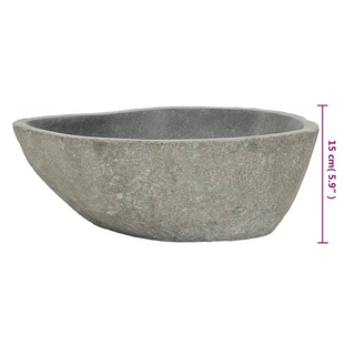 Basin River Stone Oval 37-46 cm - Giant Lobelia