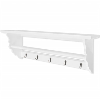 Coat Rack MDF White Baroque Style - Giant Lobelia