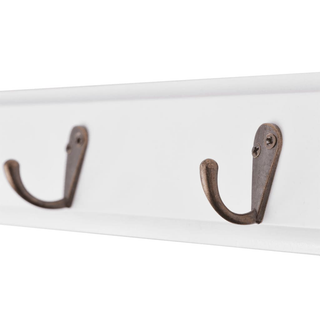 Coat Rack MDF White Baroque Style - Giant Lobelia