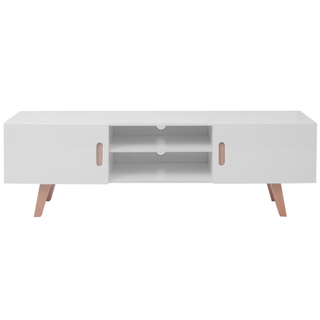 TV Stand MDF 150x35x48.5 cm High Gloss White - Giant Lobelia