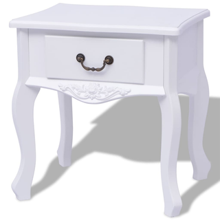 vidaXL Bedside Cabinet MDF White - Giant Lobelia