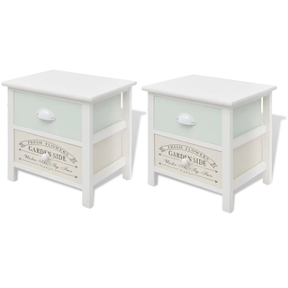 vidaXL French Bedside Cabinets 2 pcs Wood - Giant Lobelia