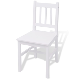 vidaXL Seven Piece Dining Set Pinewood White - Giant Lobelia