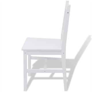 vidaXL Seven Piece Dining Set Pinewood White - Giant Lobelia