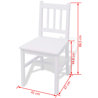 vidaXL Seven Piece Dining Set Pinewood White - Giant Lobelia