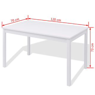 vidaXL Seven Piece Dining Set Pinewood White - Giant Lobelia