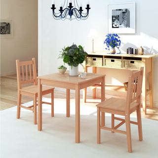 vidaXL Three Piece Dining Set Pinewood - Giant Lobelia