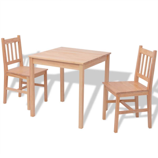 vidaXL Three Piece Dining Set Pinewood - Giant Lobelia