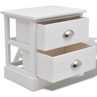 vidaXL French Bedside Cabinets 2 pcs White - Giant Lobelia