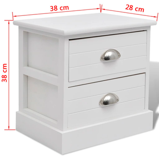 vidaXL French Bedside Cabinets 2 pcs White - Giant Lobelia