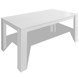 vidaXL Dining Table 140x80x75 cm White - Giant Lobelia