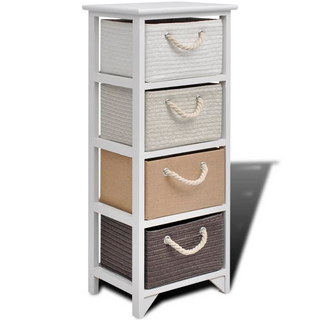 vidaXL Storage Cabinet 4 Drawers Wood - Giant Lobelia