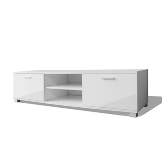 TV Cabinet High-Gloss White 140x40.3x34.7 cm - Giant Lobelia