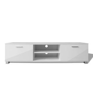 TV Cabinet High-Gloss White 140x40.3x34.7 cm - Giant Lobelia