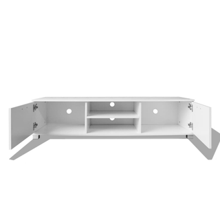 TV Cabinet High-Gloss White 140x40.3x34.7 cm - Giant Lobelia