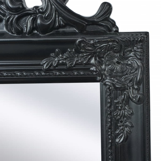 vidaXL Free-Standing Mirror Baroque Style 160x40 cm Black - Giant Lobelia