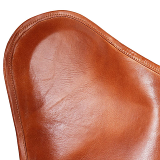 Butterfly Chair Brown Real Leather - Giant Lobelia