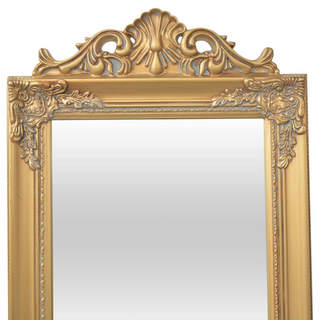 vidaXL Free-Standing Mirror Baroque Style 160x40 cm Gold - Giant Lobelia