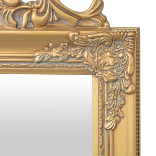 vidaXL Free-Standing Mirror Baroque Style 160x40 cm Gold - Giant Lobelia