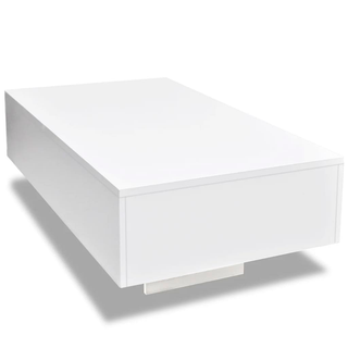 vidaXL Coffee Table High Gloss White - Giant Lobelia