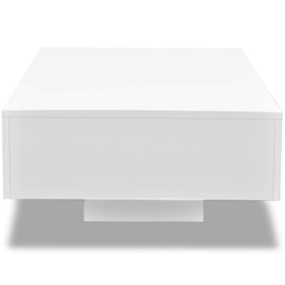 vidaXL Coffee Table High Gloss White - Giant Lobelia