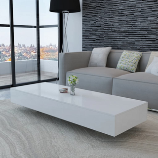 vidaXL Coffee Table High Gloss White - Giant Lobelia