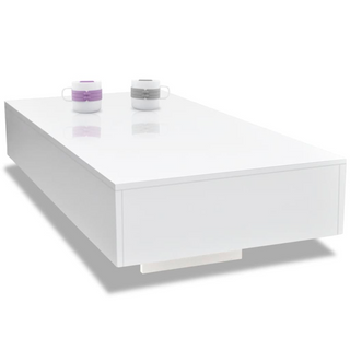 vidaXL Coffee Table High Gloss White - Giant Lobelia